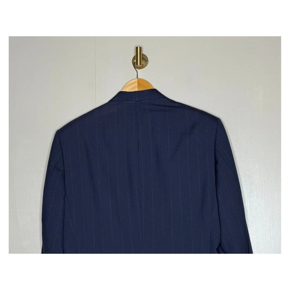 Jonathan Reid Finchley Fifth Avenue Navy Pinstripe‎ Blazer Mens 46R Vintage